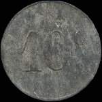 Jeton de 10 centimes de la Ville de Crécy-en-Brie (devenue Crécy-La-Chapelle) (77580 - Seine-et-Marne) - revers