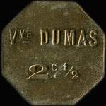 Jeton Syndicat de la Boulangerie - Vichy - Cusset - Bellerives - Veuve Dumas - 2 1/2 centimes - Vichy (03200 - Allier) - revers