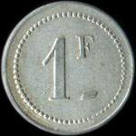 Jeton de 1 franc mis par le Cercle des Sous-Officiers du 20e Dragons - revers