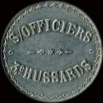 Jeton de 1 franc émis pour les Sous-Officiers du 3e régiment de Hussards - avers