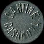 Jeton de 1 franc émis par la Cantine Casanova du 51e BCL (Bataillon de Chars Lourds) au Bourget (93350 - Seine-Saint-Denis) - avers