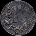 Jeton de ncessit (faux) de 10 centimes mis en 1916 par la Chambre de Commerce d'Alger (Algrie) - revers