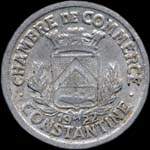 Jeton de nécessité de 10 centimes émis en 1922 par la Chambre de Commerce de Constantine (Algérie) - avers