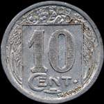 Jeton de nécessité de 10 centimes émis en 1922 par la Chambre de Commerce de Constantine (Algérie) - revers