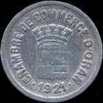 Jeton-monnaie de nécessité de 25 centimes de la Chambre de Commerce d'Oran 1921 - avers