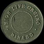 Jeton sans valeur indique du High Life Casino de Dinard (35800 - Ille-et-Vilaine) - revers