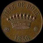 Jeton de Vin 1856 de l'Association Alimentaire de la Ville de Dole (39100 - Jura) - avers