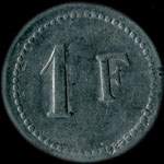 Jeton de 1 franc de l'Asile Départemental de Saint-Ylié à Dole (39100 - Jura) - revers