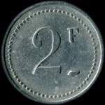 Jeton de 2 francs de l'Asile Départemental de Saint-Ylié à Dole (39100 - Jura) - revers