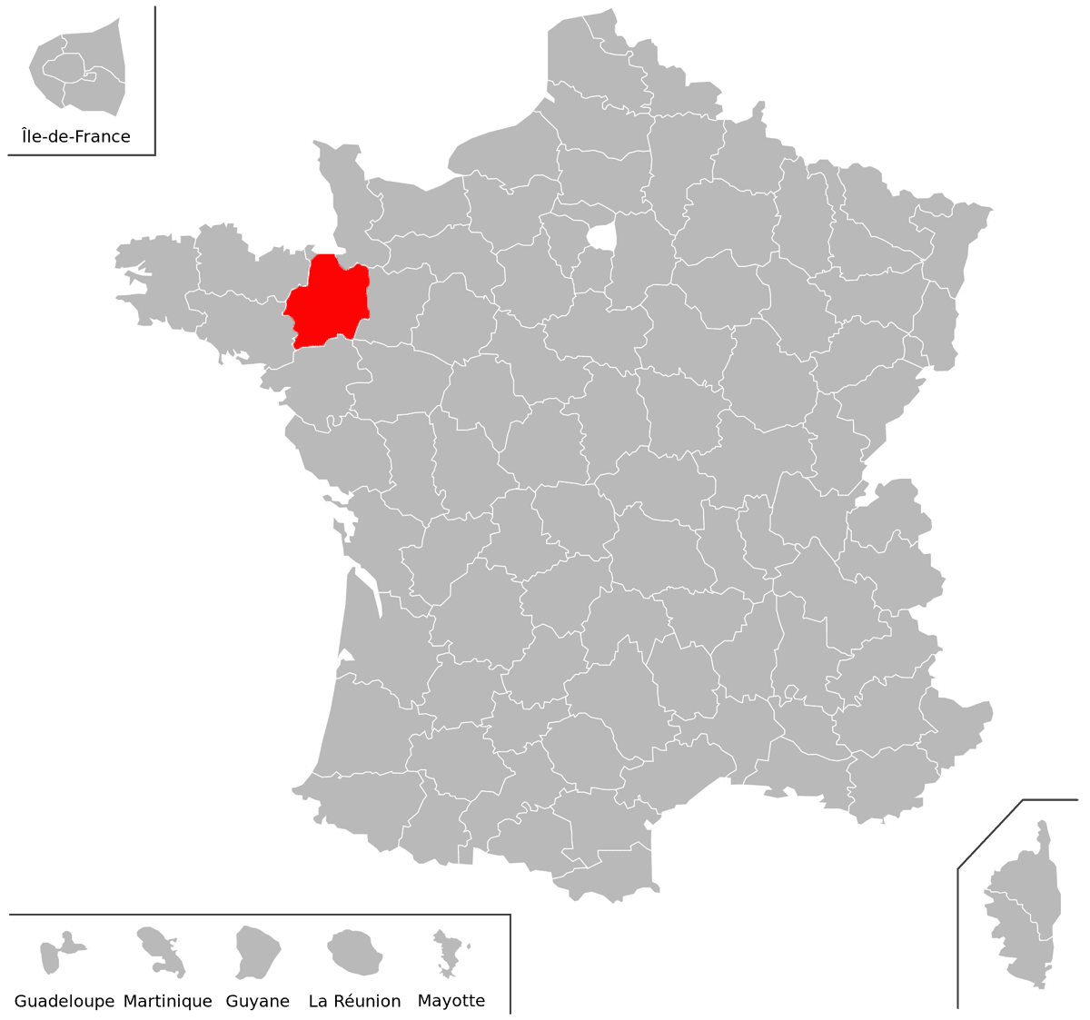 Emplacement du dpartement d'Ille-et-Vilaine (35) en grand format