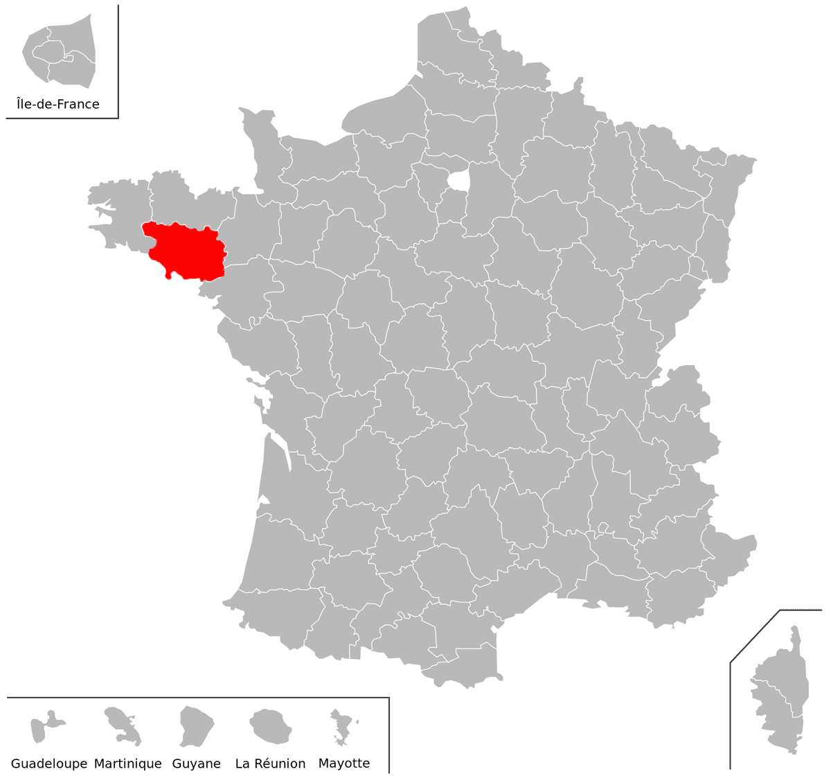 Emplacement du dpartement du Morbihan (56) en grand format