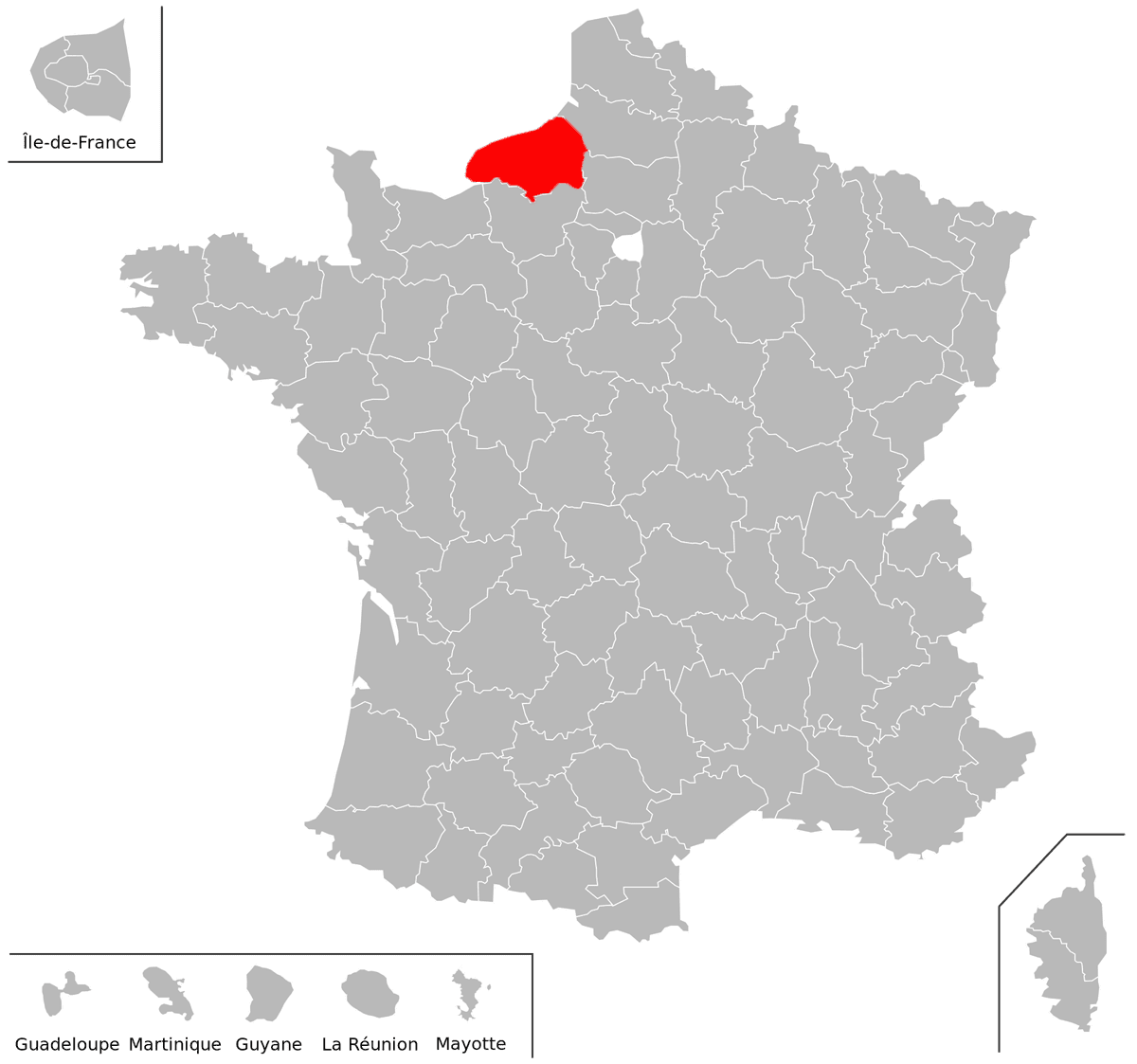Emplacement du dpartement de la Seine-Maritime (76) en grand format