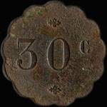 Jeton de 30 centimes d'Albert Schmidt à Ensisheim (68190 - Haut-Rhin) - revers