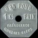 Jeton Bon pour 1 Kg de Pain mis par la Prvoyance Moulins Bleus  L'Etoile (80830 - Somme) - avers