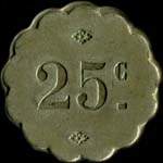 Jeton de 25 centimes du Casino d'Evian-les-Bains (74500 - Haute-Savoie) - revers