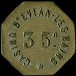 Jeton de 35 centimes du Casino d'Evian-les-Bains (74500 - Haute-Savoie) - avers