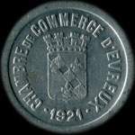 Jeton de 5 centimes 1921 de la Chambre de Commerce d'Evreux (27000 - Eure) - avers