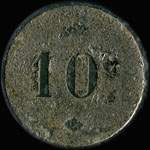 Jeton de 10 centimes de la Cooprative Fraisans (39700 - Jura) - revers