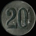 Jeton de 20 centimes de la Cooprative Fraisans (39700 - Jura) - revers
