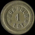 Jeton Bon pour 1 lot �mis par la Maison Bourdier �  Fresnes (94260 - Val-de-Marne) - revers