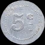 Jeton de 5 centimes de Louis Ploujoux  Gex (01170 - Ain) - revers