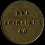 Jeton Salle Valentino - Rue Joinville 19 au Havre (76550 - Seine-Maritime) - 25 centimes - revers