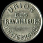 Jeton sans valeur indiqu�e de l'Union des Travailleurs d'Hazebrouck (59190 - Nord) - avers