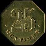 Jeton de 25 centimes des Etablissements Schwob Frres - Caisse de Retraite  Hricourt (70400 - Haute-Sane) - revers
