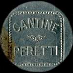 Jeton de 1 franc émis par la Cantine Peretti au Camp d'aviation Istres (13800 - Bouches-du-Rhône) - avers