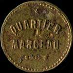 Jeton de 25 centimes du Mess des Sous-Officiers au Quartier Marceau du 102e Régiment d'Infanterie - avers