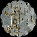 Jeton de n�cessit� de 1 franc �mis par la Cantine Le Lan du 106e R�giment d'Infanterie bas� � Ch�lons-sur-Marne, au Camp de Ch�lons et � Reims - revers