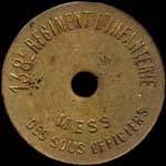 Jeton de 5 centimes du Mess des Sous-Officiers du 138e Régiment d'Infanterie - avers