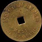 Jeton de 10 centimes du Mess des Sous-Officiers du 138e Régiment d'Infanterie - avers