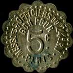 Jeton de 5 centimes du Mess des Sous-Officiers du 24e rgiment d'Infanterie - avers