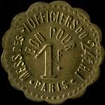 Jeton de 1 franc du Mess des Sous-Officiers du 24e rgiment d'Infanterie - avers