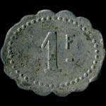 Jeton de 1 franc de la Cantine Thalen du 53e Rgiment d'Infanterie - revers