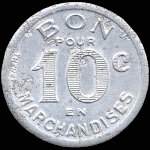 Jeton de 10 centimes 1922 mis par Mercerie & Tissus E.Jallon  Jarnac (16200 - Charente) - revers