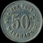 Jeton de 50 centimes 1923 mis par Nouveaut - M.Villette  Jarnac (16200 - Charente) - revers