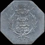 Jeton de 10 centimes 1917 émis par l'Union des Commerçants à Jonzac (17500 - Charente-Maritime) - avers