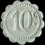 Jeton de 10 centimes mis par Bousson  Levier (25270 - Doubs) - revers