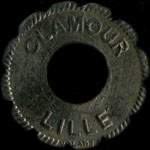 Jeton de 75 centimes émis par Clamour à Lille (59000 - Nord) - avers