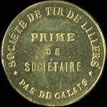 Jeton de 5 francs mis par la Socit de Tir de Lillers - Prime de Socitaire  Lillers (62190 - Pas-de-Calais) - avers