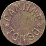 Jeton de 5 centimes mis par la Cantine Tonso  Mailly-le-Camp (10230 - Aube) - avers