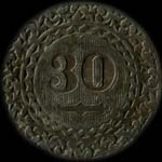 Jeton de 30 centimes mis par la Grande Brasserie Est  Maxville (54320 - Meurthe-et-Moselle) - revers