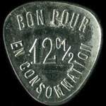 Jeton de 12 1/2 centimes mis par l'Htel Lioger Mounier  Montfaucon-en-Velay (43290 - Haute-Loire) - revers