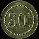 Jeton de 30 centimes émis par Aux Fermes de la Brie à Montgeron (91230 - Essonne) - revers
