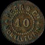 Jeton de 10 centimes émis par Heer & Cie à Montluel (01120 - Ain) - avers