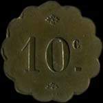 Jeton de ncessit de 10 centimes de Bar de la Saunerie - C.Chaptal  Montpellier (34000 - Hrault) - revers