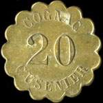 Jeton de ncessit de Cognac Cusenier - 20 (centimes) du Bar de l'Htel de Ville - Durand  Montpellier (34000 - Hrault) - revers