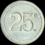 Jeton de ncessit de 25 centimes de la Boucherie B. Beziat - Place de l'Observatoire  Montpellier (34000 - Hrault) - revers